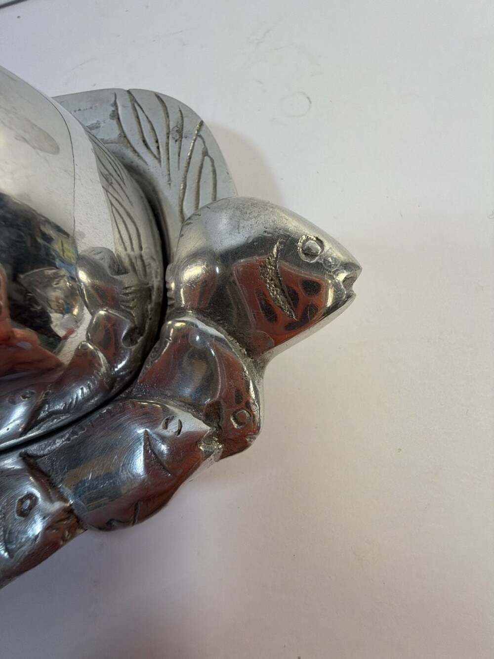 Vintage HR Hand-Crafted Metal Nautical Fish and Starfish Butter Dish - Picture 2 of 7